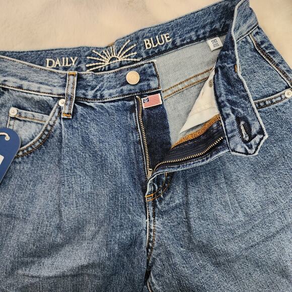 NEW Daily Blue Adriano Goldshmied Love Pleated High Waisted Jean Storm 26 - Picture 7 of 12